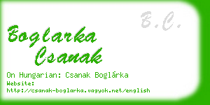 boglarka csanak business card